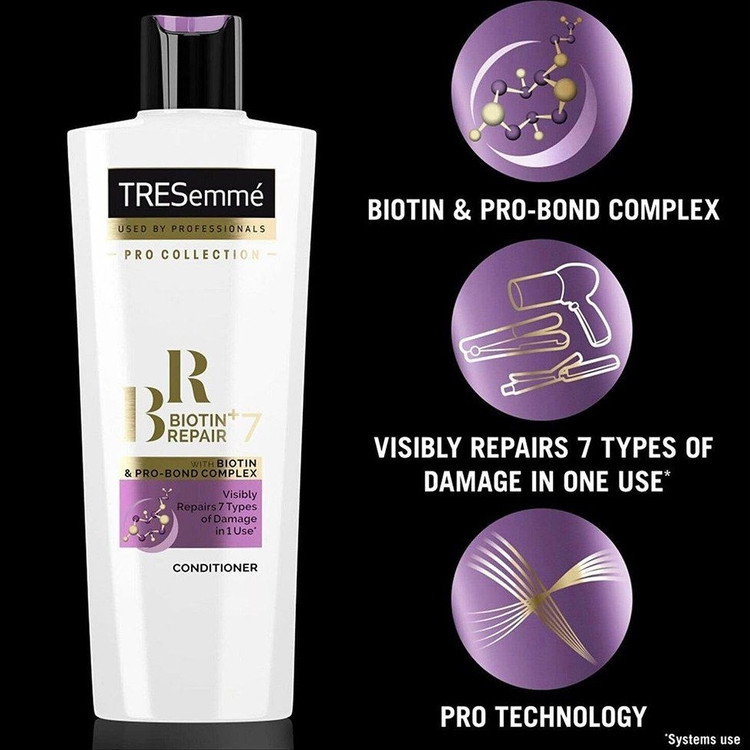 نرم کننده و ترمیم کننده و ضد ریزش مو٧ کاره ترزمه Tresemme مدل Biotin + Repair 7